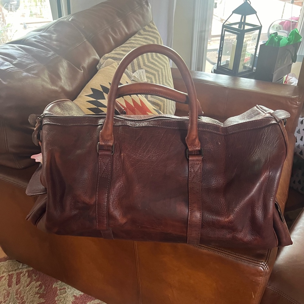 Real Leather Duffle Bag